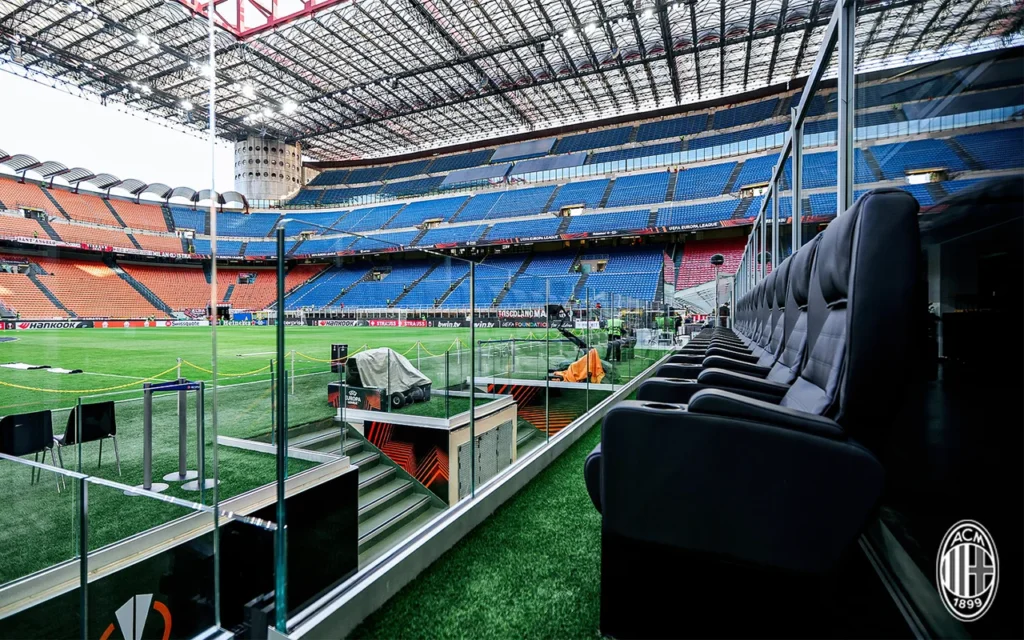 Pitchside Seats at the San Siro is being called the Front Row Experience Image Credits AC Milan